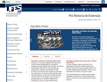 Tablet Screenshot of proex.ufes.br