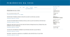 Desktop Screenshot of periodicos.ufes.br
