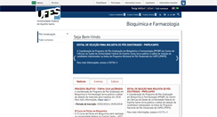 Desktop Screenshot of bioquimicaefarmacologia.ufes.br
